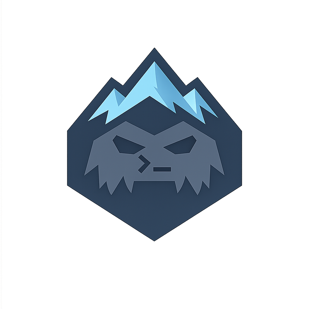 yeti.sh mountain and yeti emblem